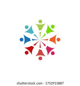 Community vector with clean and modern design, human, people, color