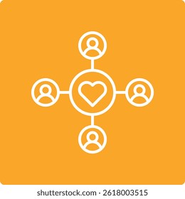 Ícone do vetor de comunidade. Pode ser usado para impressão, aplicativos móveis e da Web.