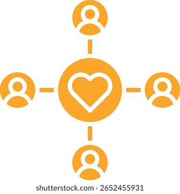 Ícone do vetor de comunidade. Pode ser usado para impressão, aplicativos móveis e da Web.