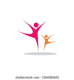 Community vector icon logo design