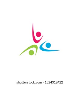 Community vector icon logo design
