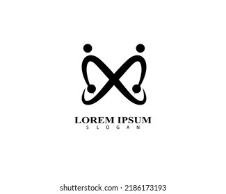 Community vector icon template design