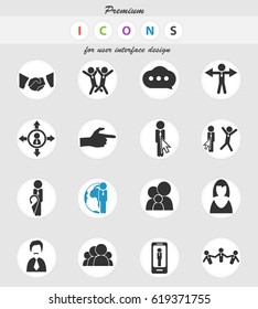 community vector icons for user interface design