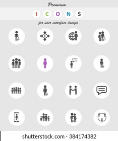 Community  vector icons for web sites and user interface