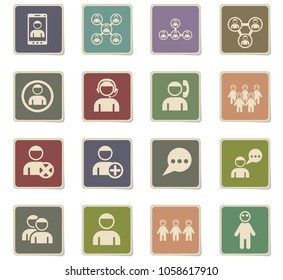 community vector icons for web and user interface design