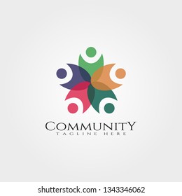 Community vector logo design,relationship icon