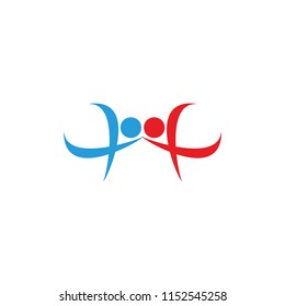 community vector logo. logo happy people. abstract people logo
