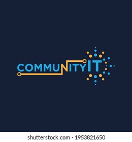 Community IT Vector Modern Technology Logo Design Template