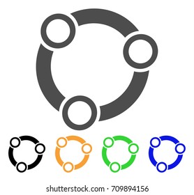 Community vector pictogram. Style is a flat graphic symbol in grey, black, yellow, blue, green color variants. Designed for web and mobile apps.