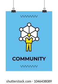 community vector thin line icon
