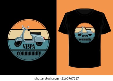Community vespa retro vintage t shirt design