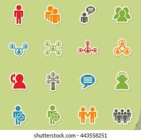 community web icons for user interface design