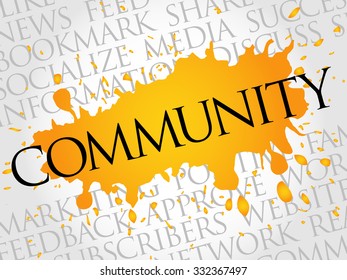 Community word cloud, business concept