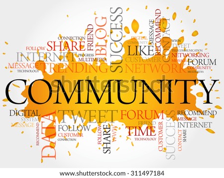Community word cloud, business concept
