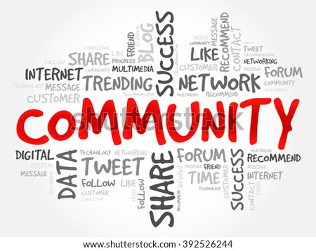 Community word cloud, business concept