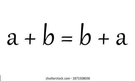 commutative property of addition, change the order of addends