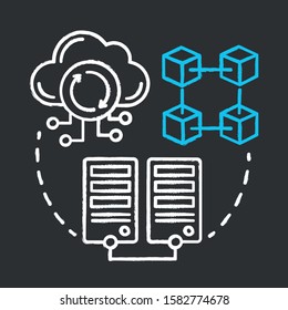 Commutators chalk concept icon. Smart house idea. Electrical switch. Innovative technology for apartment. Electricity control. Synchronized devices. Vector isolated chalkboard illustration