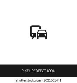 Commute Pixel Perfect Icon for Web, App, Presentation. editable outline style. simple icon vector eps 10