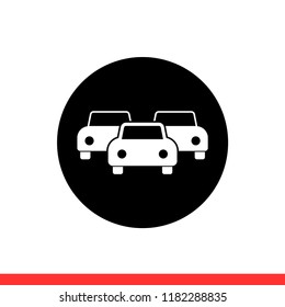 Commute vector icon, car symbol. Simple flat design for web or mobile app