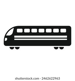 Commuter electric train icon simple vector. High speed transport. Rapid transit