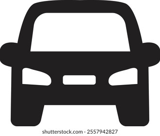 Commuter icon. Traffic busy road black flat vector isolated on transparent background. Public Transportation related. Minimal graphic bus Train Ship Ferry and auto sign symbol.