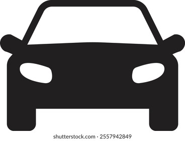 Commuter icon. Traffic busy road black flat vector isolated on transparent background. Public Transportation related. Minimal graphic bus Train Ship Ferry and auto sign symbol.