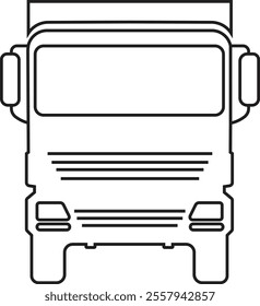 Commuter icon. Traffic busy road black line vector isolated on transparent background. Public Transportation related. Minimal graphic bus Train Ship Ferry and auto sign symbol.