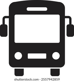 Commuter icon. Traffic busy road black flat vector isolated on transparent background. Public Transportation related. Minimal graphic bus Train Ship Ferry and auto sign symbol.