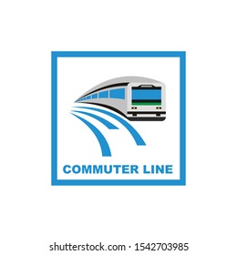 commuter line design logo - vector - illustration