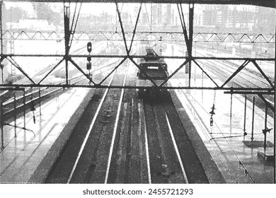 Commuter train arriving to Puerta de Atocha station