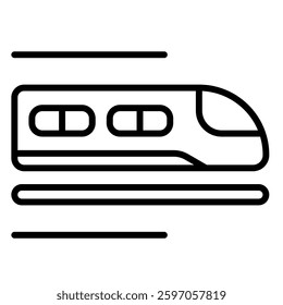 Commuter Train icon line vector illustration