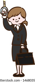 Commuting scene of female office worker