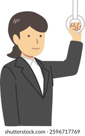 Commuting woman illustration : Vector