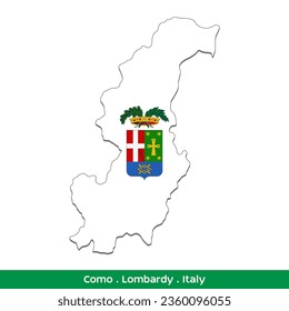 Como Flag - Lombardei, Italien (EPS)