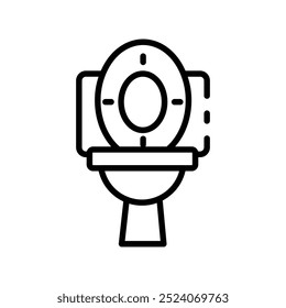 comode icon. Outline style design isolated on white background