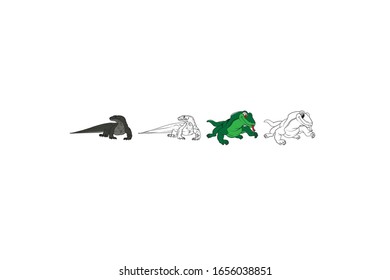 Comodo Animal Cartoon Vector Illustration Bundle