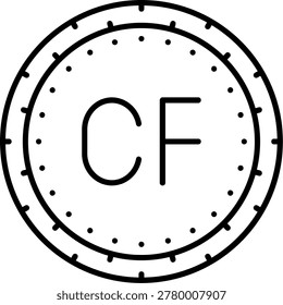Comorian Franc Illustration vector Icon Design