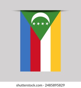 Comoros Banner Flag Vector Illustration