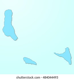 Comoros blue map on degraded background vector