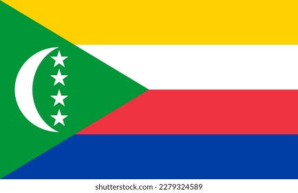 Comoros country flag vector. Comoros country flag illustration.