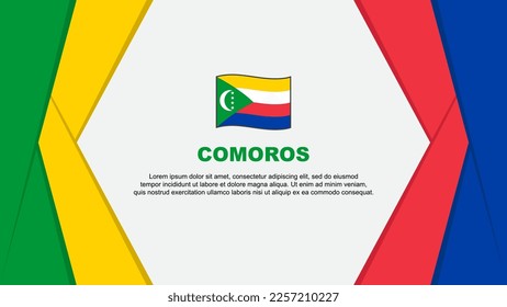 Comoros Flag Abstract Background Design Template. Comoros Independence Day Banner Cartoon Vector Illustration. Comoros Background