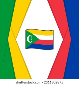 Komoros Flag Abstrakte Hintergrunddesign-Vorlage. Comoros Independence Day Banner Social Media Post. Komoren-Hintergrund