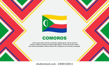 Comoros Flag Abstract Background Design Template. Comoros Independence Day Banner Wallpaper Vector Illustration. Comoros Vector