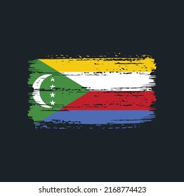 Comoros Flag Brush. National Flag