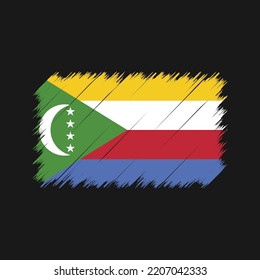 Pincel de bandera de Comoras con pinzas