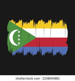 Comoros-Flag-Vektorgrafik mit Pinselspitze