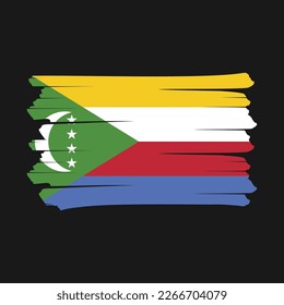 Comoros Flag Brush Vector Illustration