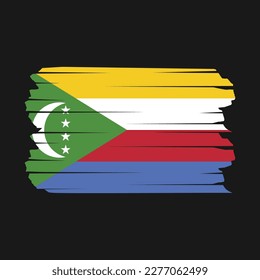 Comoros Flag Brush Vector Illustration