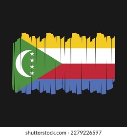 Comoros Flag Brush Vector Illustration