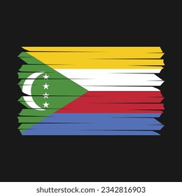 Comoros Flag Brush Vector Illustration